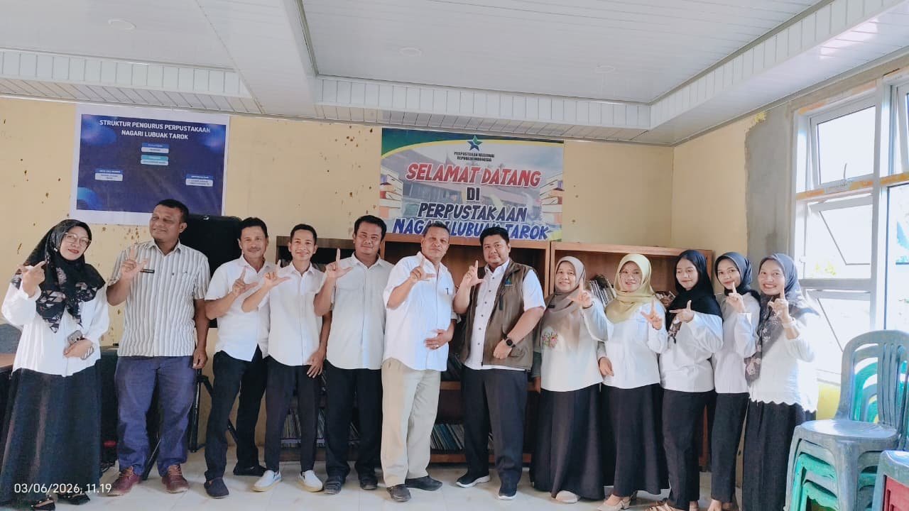 Relima Perpusnas RI Sijunjung Gelar Advokasi dan Verifikasi Lomba Perpustakaan di Nagari Lubuk Tarok