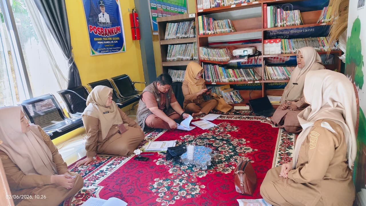 Relima Perpusnas RI Lokus Sijunjung Melakukan Advokasi dan Pembinaan sekaligus Verifikasi Lomba Perpustakaan Tanjung Gadang