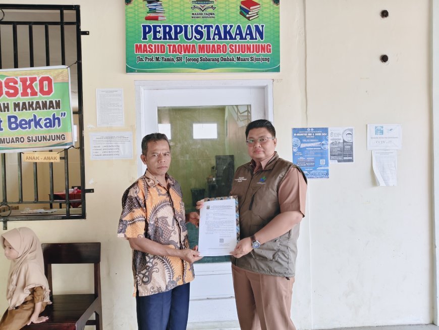 Perpustakaan Taqwa Muaro Dikunjungi Relawan Literasi: Monitoring Buku Bacaan Bermutu dari Perpusnas RI