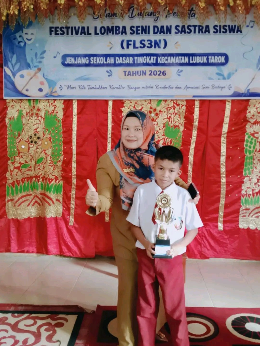 Juara 1 mendongeng Tingkat Kecamatan Lubuk Tarok